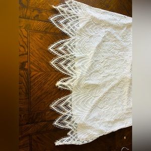 Sharagano formal lace solid white sleeveless dress size 22W